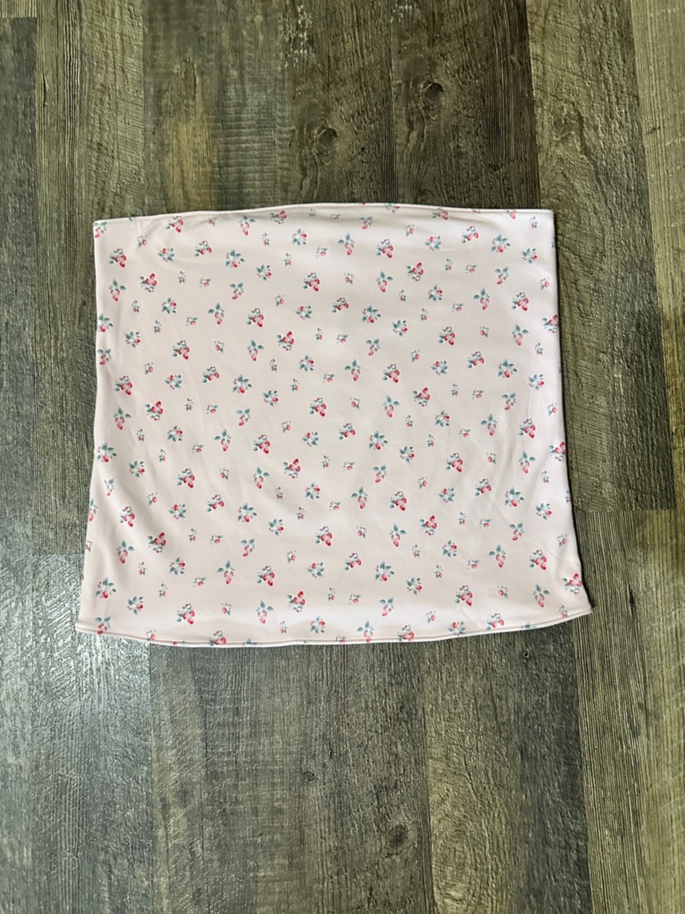 wild fable Pink Floral / strawberry Tube Top